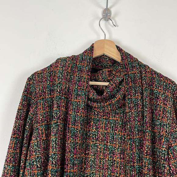 Susan Graver Womens 2 Piece Tunic Cardigan Set Stretch Cowl Neck Long Sleeve Top - Picture 3 of 10